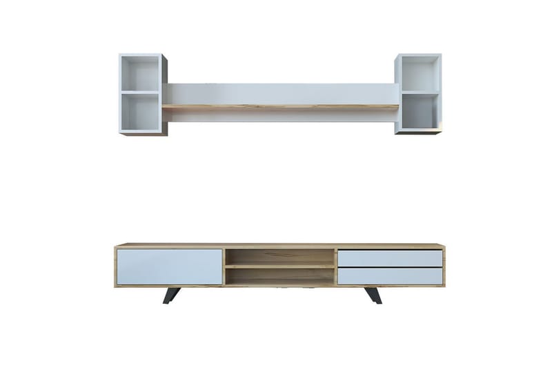 Seyra Tv-stativ 45 cm, Vit/Ek