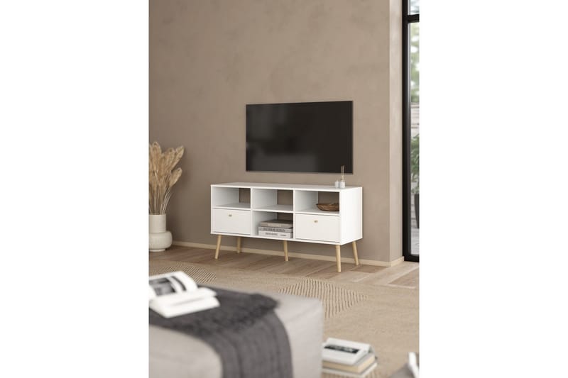 Shinta Tv-stativ 61 cm - Vit - Möbler - Vardagsrum - Tv-möbler & mediamöbler - Tv-väggfästen & mediastativ - Tv stativ & väggfästen