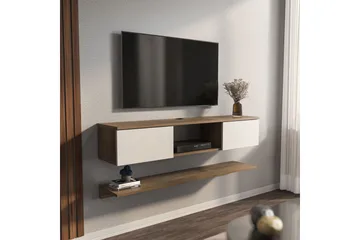 Sovric Tv-bänk 140 cm - Valnöt/Vit - Möbler - Vardagsrum - Tv-möbler & mediamöbler - Tv-bänkar