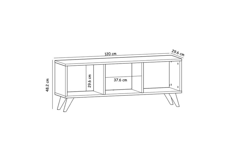 Springhill Golvstående Tv-bänk 120 cm med Förvaring i Målat Trä - Beige - Möbler - Vardagsrum - Tv-möbler & mediamöbler - Tv-bänkar