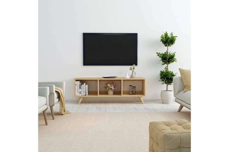 Springhill Golvstående Tv-bänk 120 cm med Förvaring i Målat Trä - Beige - Möbler - Vardagsrum - Tv-möbler & mediamöbler - Tv-bänkar