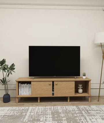 Sunira TV-bänk 160 cm med Förvaring i Ek - Brun - Möbler - Vardagsrum - Tv-möbler & mediamöbler - Tv-bänkar