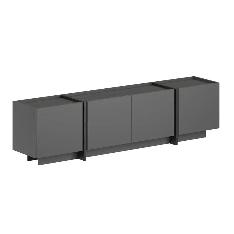 Sylvenn TV-bänk 180 cm - Antracit och svart - Möbler - Vardagsrum - Tv-möbler & mediamöbler - Tv-väggfästen & mediastativ - Tv stativ & väggfästen