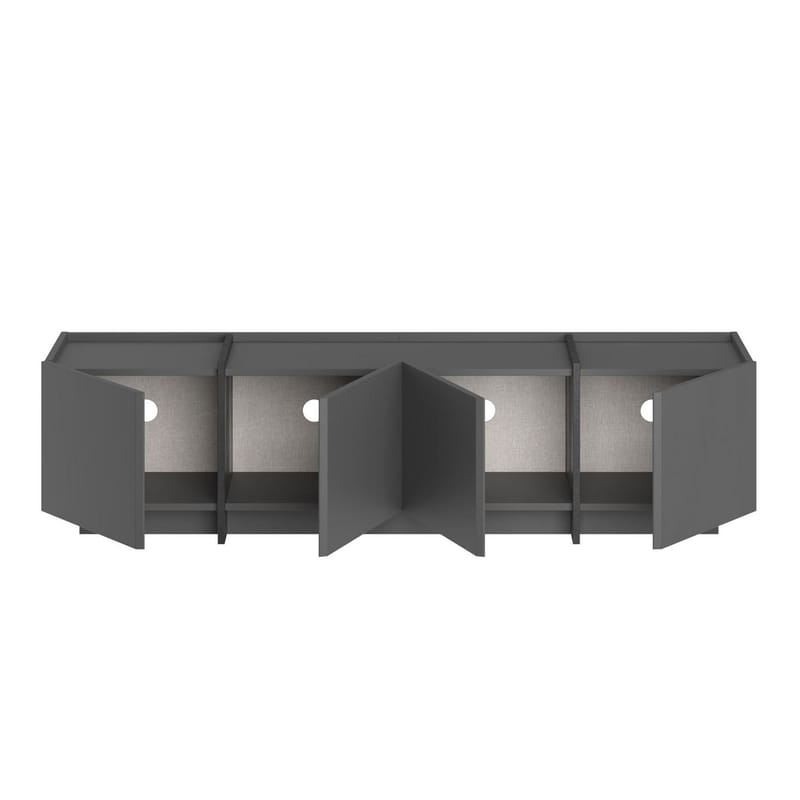 Sylvenn TV-bänk 180 cm - Antracit och svart - Möbler - Vardagsrum - Tv-möbler & mediamöbler - Tv-väggfästen & mediastativ - Tv stativ & väggfästen