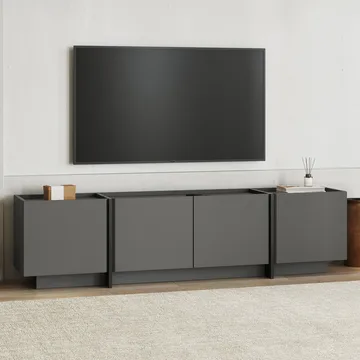 Sylvenn TV-bänk 180 cm - Antracit/Svart - Möbler - Vardagsrum - Tv-möbler & mediamöbler - Tv-bänkar