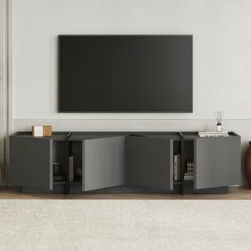 Sylvenn TV-bänk 180 cm - Antracit/Svart - Möbler - Vardagsrum - Tv-möbler & mediamöbler - Tv-bänkar