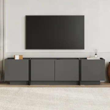 Sylvenn TV-bänk 180 cm - Antracit/Svart - Möbler - Vardagsrum - Tv-möbler & mediamöbler - Tv-bänkar