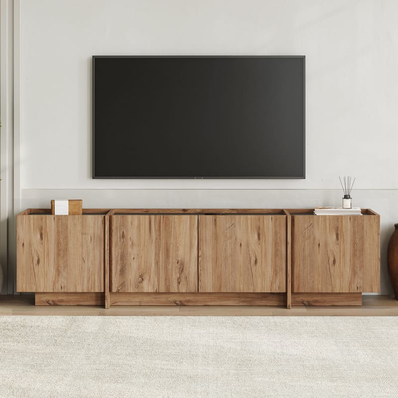 Sylvenn TV-bänk 180 cm - Atlantic Pine och Anthracite - Möbler - Vardagsrum - Tv-möbler & mediamöbler - Tv-väggfästen & mediastativ - Tv stativ & väggfästen