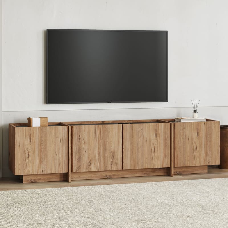 Sylvenn TV-bänk 180 cm - Atlantic Pine och Anthracite - Möbler - Vardagsrum - Tv-möbler & mediamöbler - Tv-väggfästen & mediastativ - Tv stativ & väggfästen
