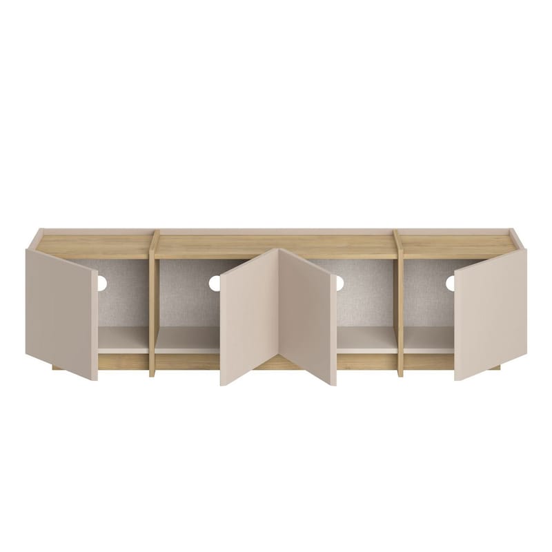 Sylvenn Tv Bänk 180 cm med Förvaring i Ek - Sandbeige - Möbler - Vardagsrum - Tv-möbler & mediamöbler - Tv-bänkar