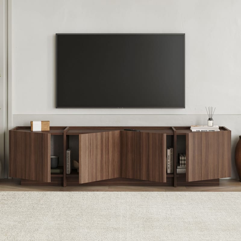 Sylvenn TV-bänk 180 cm med Förvaring - Milano Walnut - Möbler - Vardagsrum - Tv-möbler & mediamöbler - Tv-väggfästen & mediastativ - Tv stativ & väggfästen