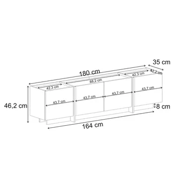 Sylvenn TV-bänk 180 cm - Travertin - Möbler - Vardagsrum - Tv-möbler & mediamöbler - Tv-bänkar