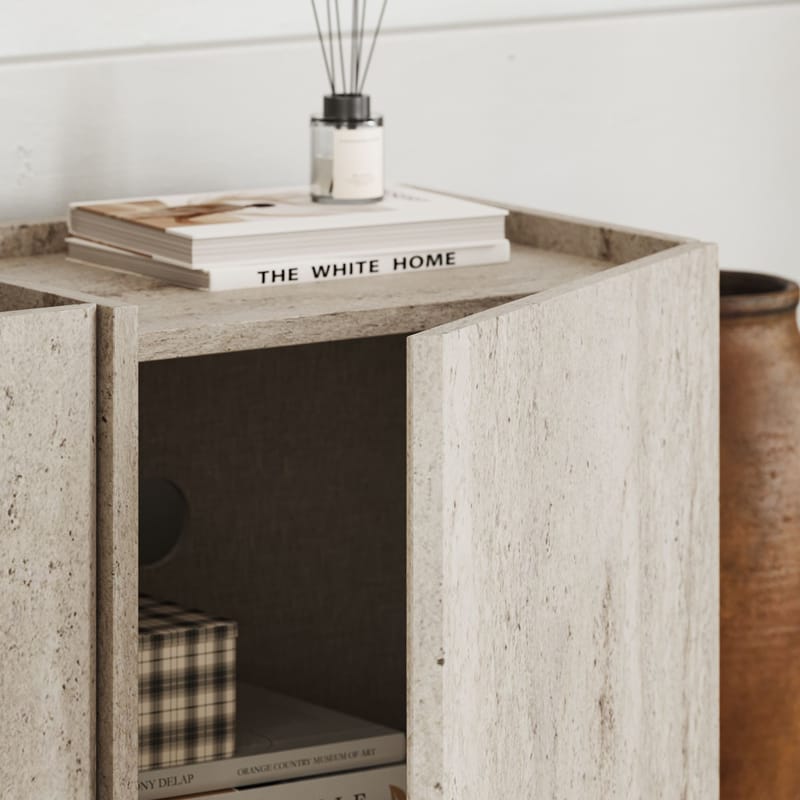 Sylvenn TV-bänk 180 cm - Travertin - Möbler - Vardagsrum - Tv-möbler & mediamöbler - Tv-väggfästen & mediastativ - Tv stativ & väggfästen