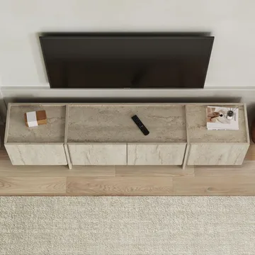 Sylvenn TV-bänk 180 cm - Travertin - Möbler - Vardagsrum - Tv-möbler & mediamöbler - Tv-bänkar