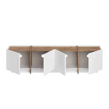 Sylvenn TV-bänk 180 cm - Vitt och Atlantic Pine - Möbler - Vardagsrum - Tv-möbler & mediamöbler - Tv-bänkar