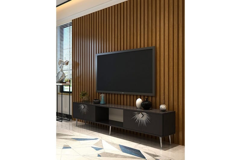 Tari Tv-bänk 150 cm - Antracit/Silver - Möbler - Vardagsrum - Tv-möbler & mediamöbler - Tv-bänkar