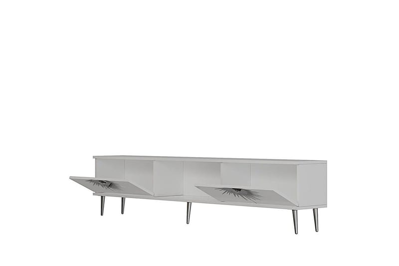 Tari Tv-bänk 150 cm - Vit/Silver - Möbler - Vardagsrum - Tv-möbler & mediamöbler - Tv-bänkar