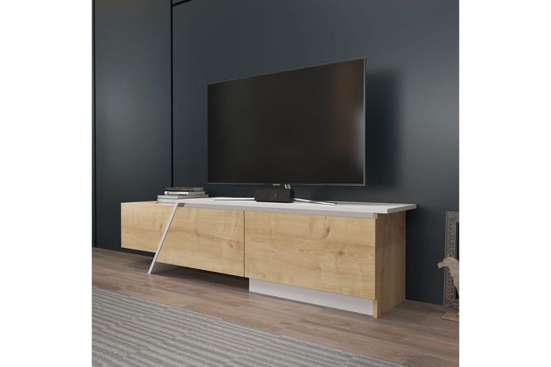 Tavros Tv-bänk 180 cm - Ek/Vit - Möbler - Vardagsrum - Tv-möbler & mediamöbler - Tv-bänkar