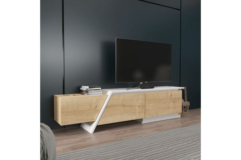 Tavros Tv-bänk 180 cm - Ek/Vit - Möbler - Vardagsrum - Tv-möbler & mediamöbler - Tv-bänkar