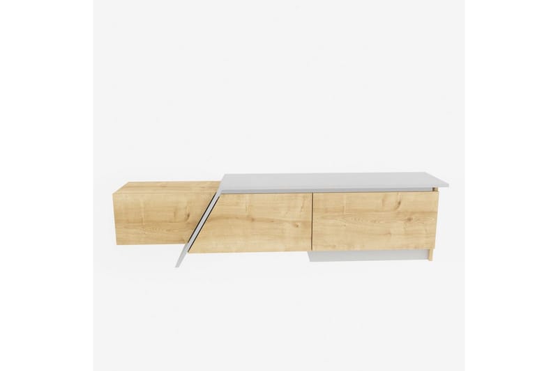 Tavros Tv-bänk 180 cm - Ek/Vit - Möbler - Vardagsrum - Tv-möbler & mediamöbler - Tv-bänkar