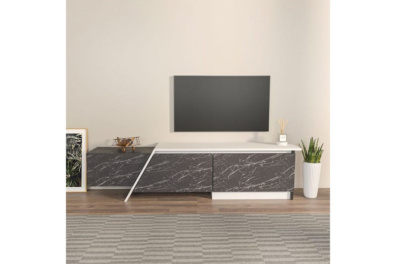 Tavros Tv-bänk 180 cm - Grå/Vit - Möbler - Vardagsrum - Tv-möbler & mediamöbler - Tv-bänkar