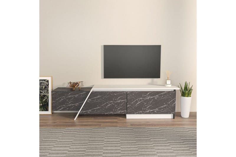 Tavros Tv-bänk 180 cm - Grå/Vit - Möbler - Vardagsrum - Tv-möbler & mediamöbler - Tv-bänkar