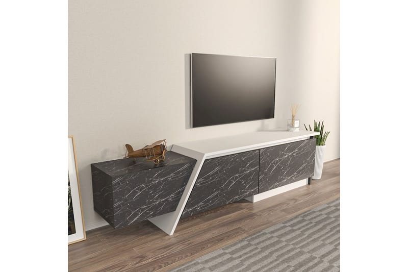 Tavros Tv-bänk 180 cm - Grå/Vit - Möbler - Vardagsrum - Tv-möbler & mediamöbler - Tv-bänkar