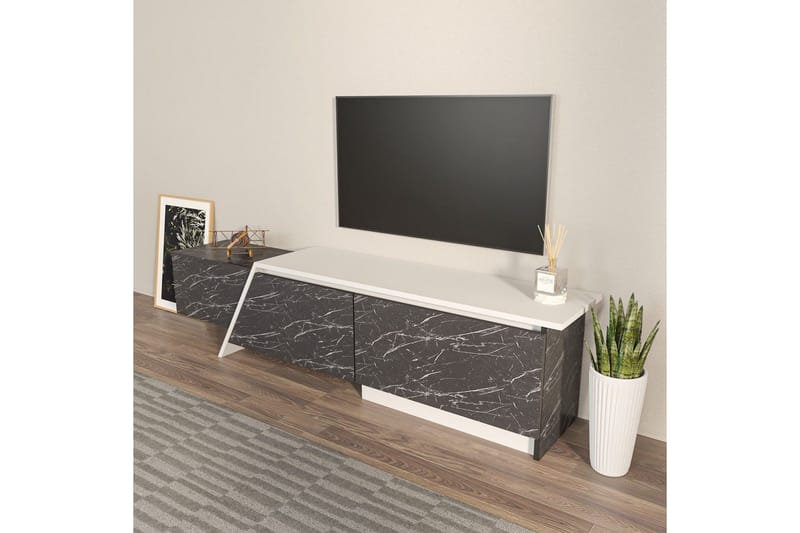 Tavros Tv-bänk 180 cm - Grå/Vit - Möbler - Vardagsrum - Tv-möbler & mediamöbler - Tv-bänkar