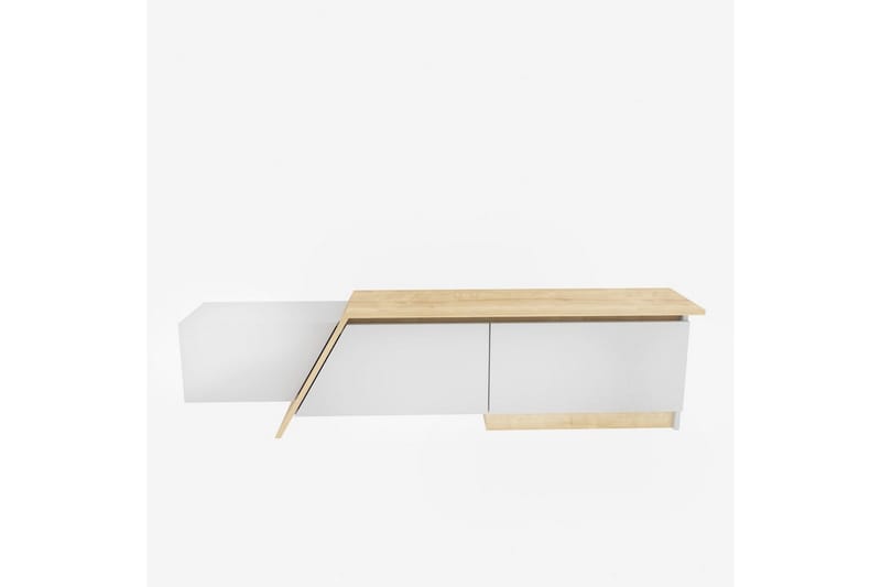 Tavros Tv-bänk 180 cm, Vit/Ek