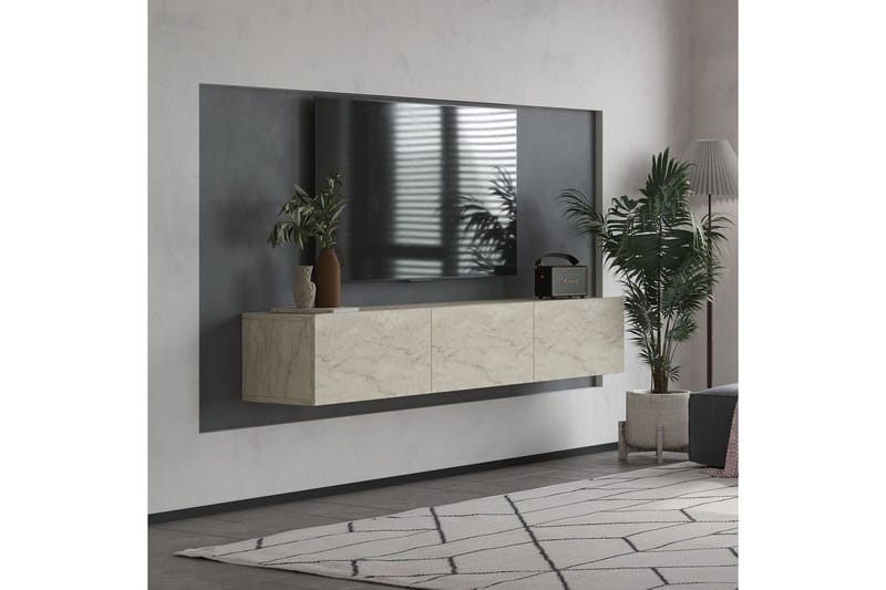 Taybah Tv-bänk 180 cm - Travertine - Möbler - Vardagsrum - Tv-möbler & mediamöbler - Tv-bänkar