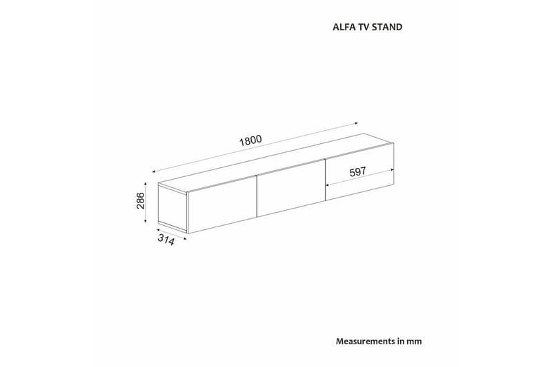 Taybah Tv-bänk 180 cm - Travertine - Möbler - Vardagsrum - Tv-möbler & mediamöbler - Tv-bänkar
