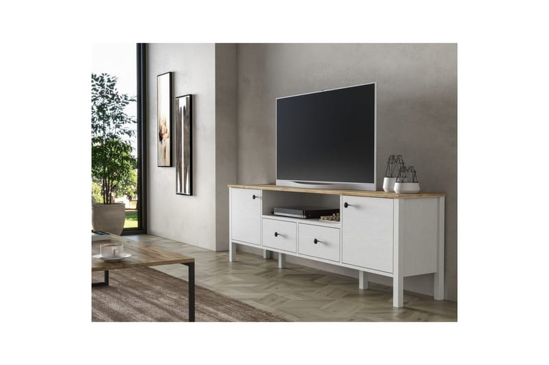 Thynor Tv-bänk 180 cm - Vit - Möbler - Vardagsrum - Tv-möbler & mediamöbler - Tv-bänkar