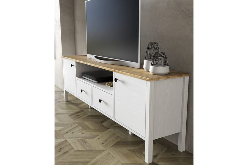 Thynor Tv-bänk 180 cm - Vit - Möbler - Vardagsrum - Tv-möbler & mediamöbler - Tv-bänkar
