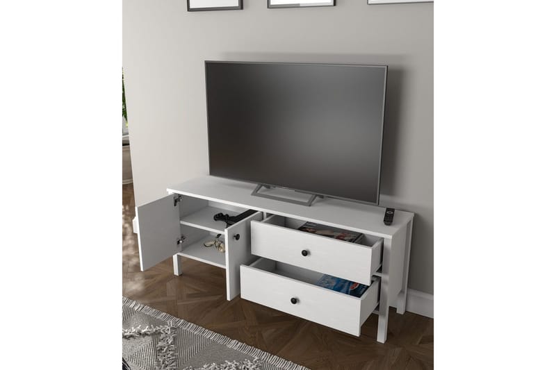 Ticoman Tv-bänk 140 cm - Natur/Vit - Möbler - Vardagsrum - Tv-möbler & mediamöbler - Tv-bänkar