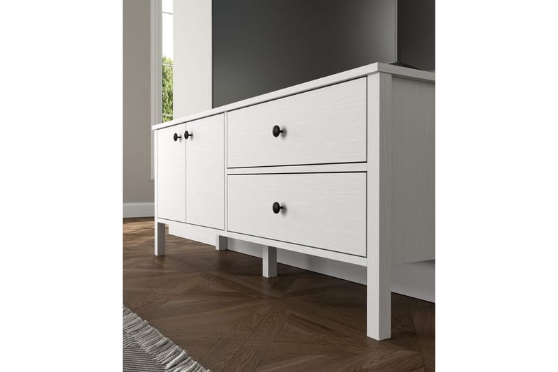 Ticoman Tv-bänk 140 cm - Natur/Vit - Möbler - Vardagsrum - Tv-möbler & mediamöbler - Tv-bänkar