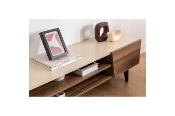 Torin Tv-bänk 180 cm - Valnöt/Beige - Möbler - Vardagsrum - Tv-möbler & mediamöbler - Tv-bänkar