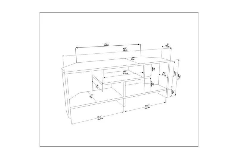 Torlin Tv-bänk 120 cm - Beige - Möbler - Vardagsrum - Tv-möbler & mediamöbler - Tv-bänkar