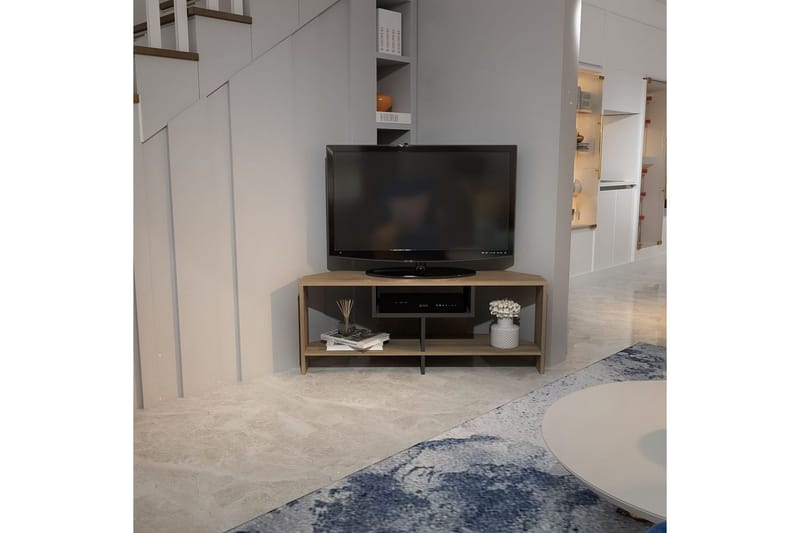 Torlin Tv-bänk 120 cm - Valnöt/Vit - Möbler - Vardagsrum - Tv-möbler & mediamöbler - Tv-bänkar