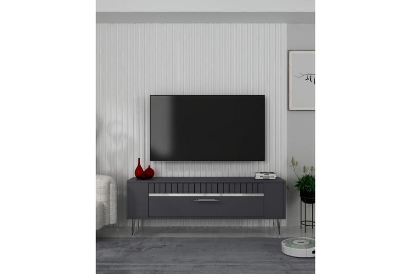 Tovren Tv-bänk 120 cm - Antracit/Silver - Möbler - Vardagsrum - Tv-möbler & mediamöbler - Tv-bänkar