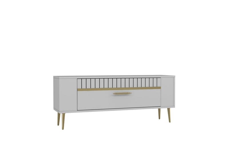 Tovren Tv-bänk 120 cm - Vit/Guld - Möbler - Vardagsrum - Tv-möbler & mediamöbler - Tv-bänkar