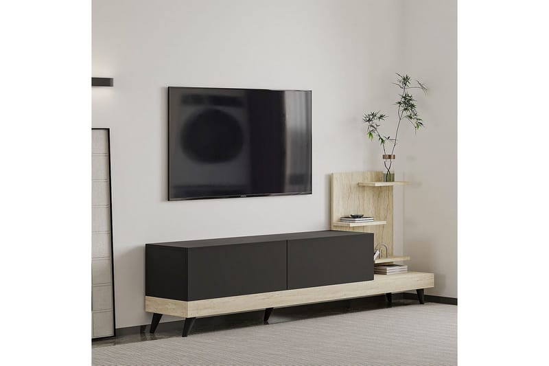 Travorn Tv-bänk 180 cm - Antracit/Travertine - Möbler - Vardagsrum - Tv-möbler & mediamöbler - Tv-bänkar
