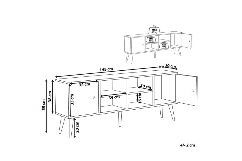 TV-bänk Chandler - Möbler - Vardagsrum - Tv-möbler & mediamöbler - Tv-bänkar