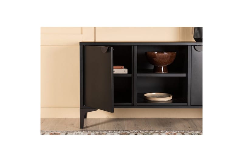 TV-bänk Piring - Svart - Möbler - Vardagsrum - Tv-möbler & mediamöbler - Tv-väggfästen & mediastativ - Tv stativ & väggfästen