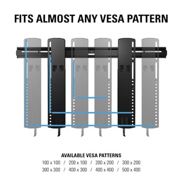 TV-Fäste Sanus Superslim 51-80 VLT16-B2 - svart - Möbler - Vardagsrum - Tv-möbler & mediamöbler - Tv-väggfästen & mediastativ