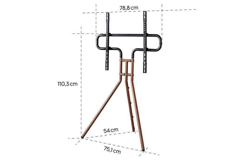 TV Golvstativ Hama Design Upp till 75 - Mörkbrun - Möbler - Vardagsrum - Tv-möbler & mediamöbler - Tv-väggfästen & mediastativ - Tv stativ & väggfästen