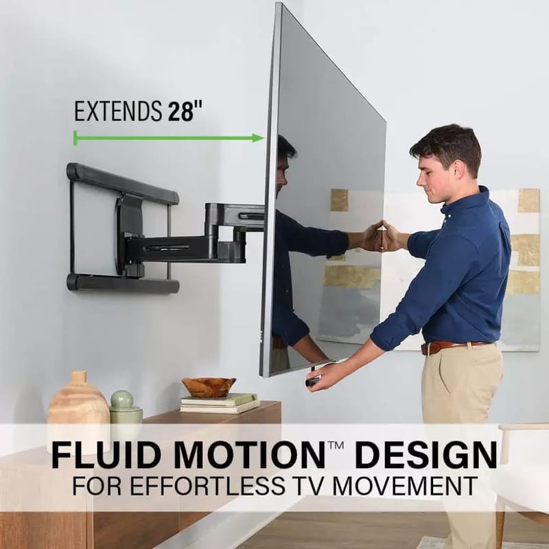 TV-Fäste Sanus 4D Max Vesa 600x400 42-90 Full Motion - Svart - Möbler - Vardagsrum - Tv-möbler & mediamöbler - Tv-väggfästen & mediastativ - Tv stativ & väggfästen