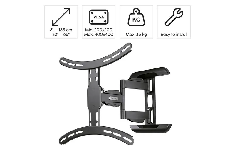 TV Väggfäste Hama VESA Full Motion Svart - Svart - Möbler - Vardagsrum - Tv-möbler & mediamöbler - Tv-väggfästen & mediastativ - Tv stativ & väggfästen