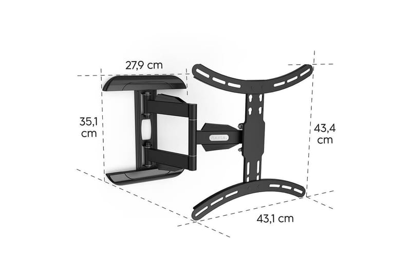 TV Väggfäste Hama VESA Full Motion Svart - Svart - Möbler - Vardagsrum - Tv-möbler & mediamöbler - Tv-väggfästen & mediastativ - Tv stativ & väggfästen