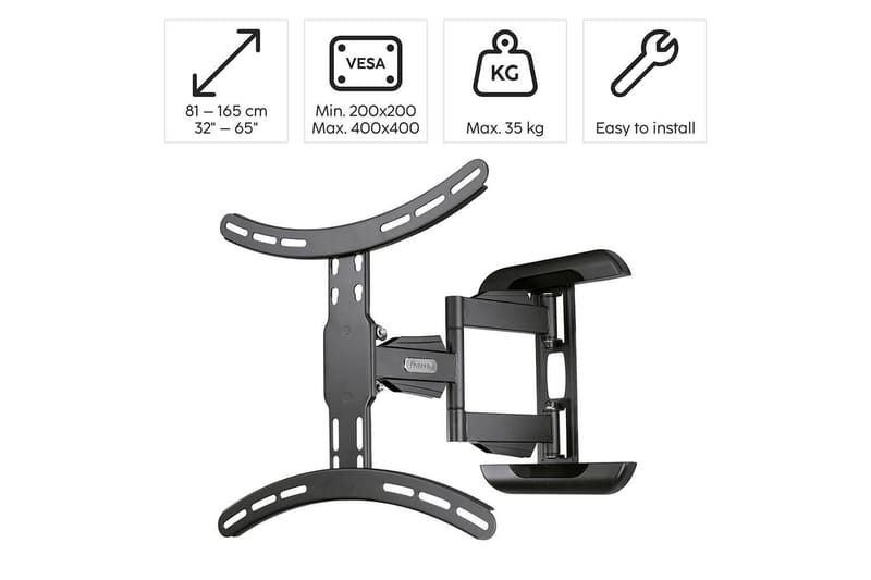 TV Väggfäste Hama VESA Full Motion Svart - Svart - Möbler - Vardagsrum - Tv-möbler & mediamöbler - Tv-väggfästen & mediastativ - Tv stativ & väggfästen