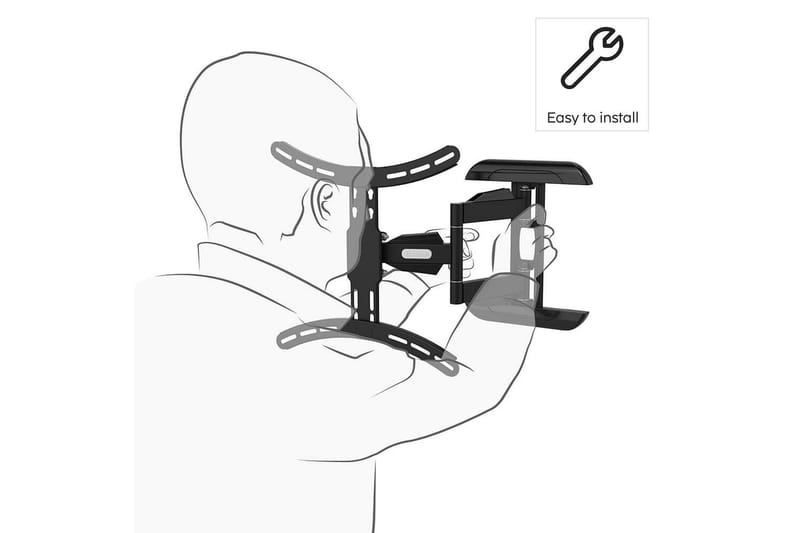 TV Väggfäste Hama VESA Full Motion Svart - Svart - Möbler - Vardagsrum - Tv-möbler & mediamöbler - Tv-väggfästen & mediastativ - Tv stativ & väggfästen